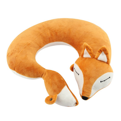 Fox Shape Travel Neck Pillow Soft Air U Health (Brown Fox)