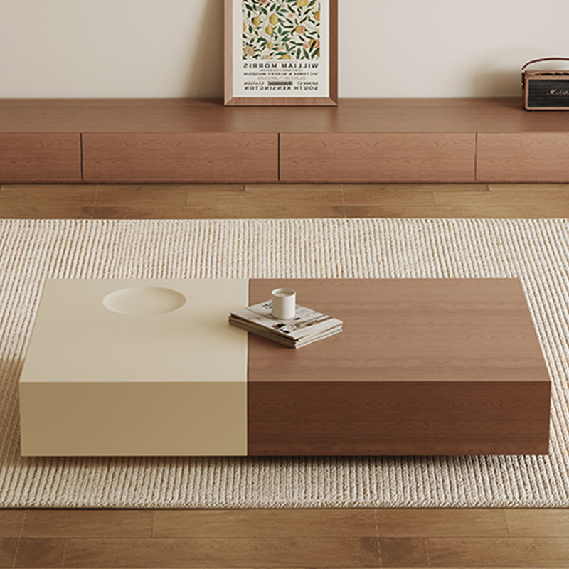 Table basse en rondins de bois, H 11,81 po x L 62,99 po x l 39,37 po