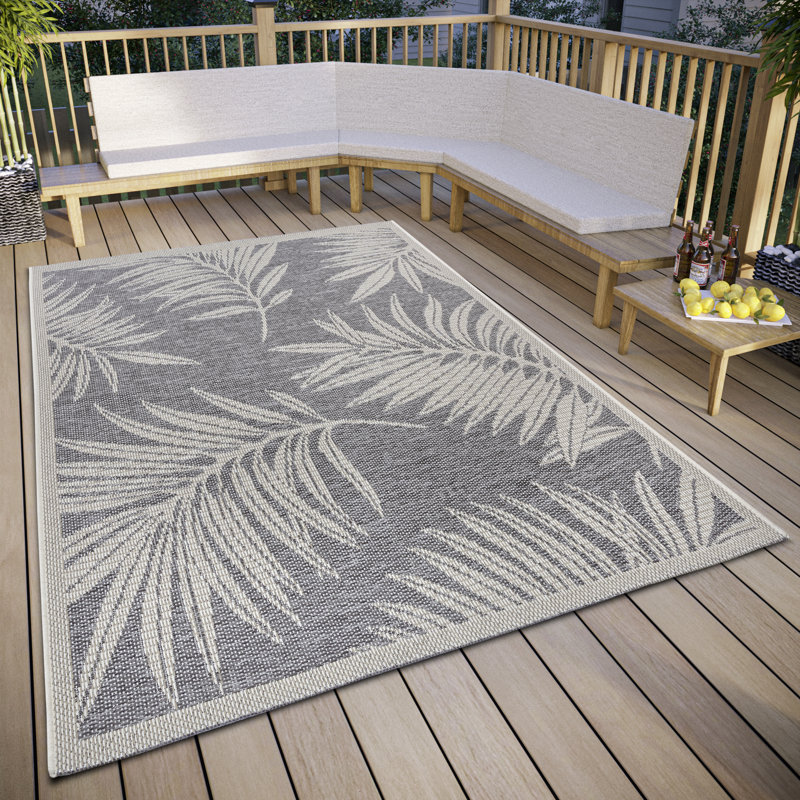 Paru Flatweave Grey/Cream Rug, Rectangle 155 x 235 cm