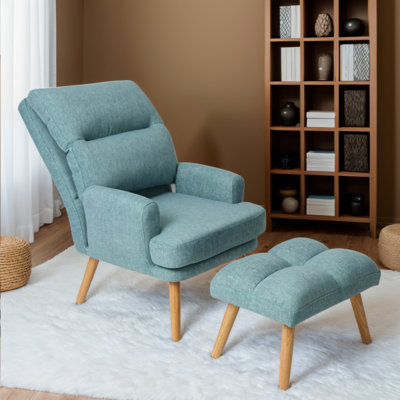 Fauteuil d'appoint avec repose-pieds Deeda