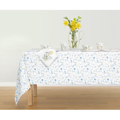 Lenox Wildflowers All-Over Tablecloth, Blue - 60"W x 84"L
