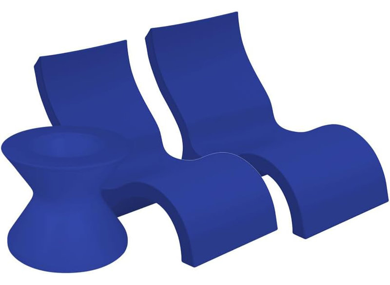 Table d'appoint Ledge Lounger Signature, Bleu marine