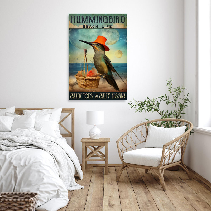 " Hummingbird Beach Life ", 36" H x 24" W x 1.25" D