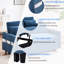 Lit escamotable avec grand rangement et coussins - 55,1 po - bleu pour le salon, la chambre à coucher, la chambre d'appoint, les ports réglables, les poches et 2 appartements, bureau-919849235