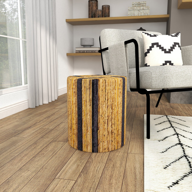 Table d'appoint Sanjaya Banana Leaf, H 16 po x l 13,9 po x P 13,9 po