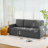 Space-saving Modern Linen Sofa, Extendable Couch For Family & Small Spaces