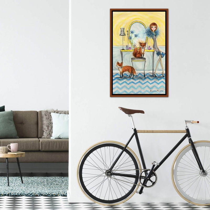 Art fiona et fox, H 40 po x l 26 po x P 1,5 po, Toile avec cadre en bois classique