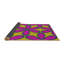 Tapis rose/jaune tissé à la machine-1669112840