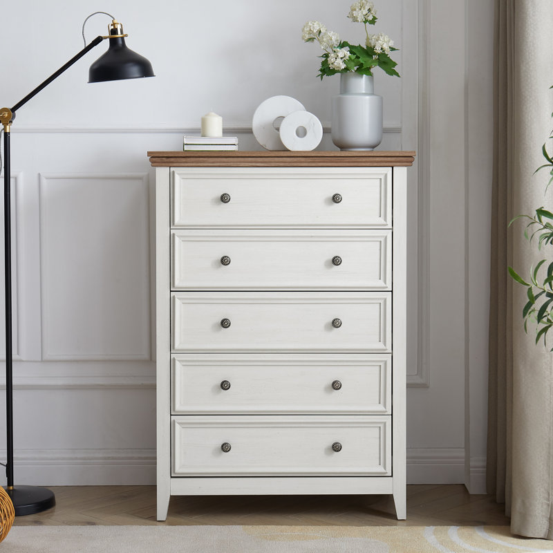 Armoire moderne 5 tiroirs beige - option de rangement polyvalente