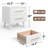 20" Modern Wooden 2-Drawer Nightstand with Metal Handles and Tapered Legs