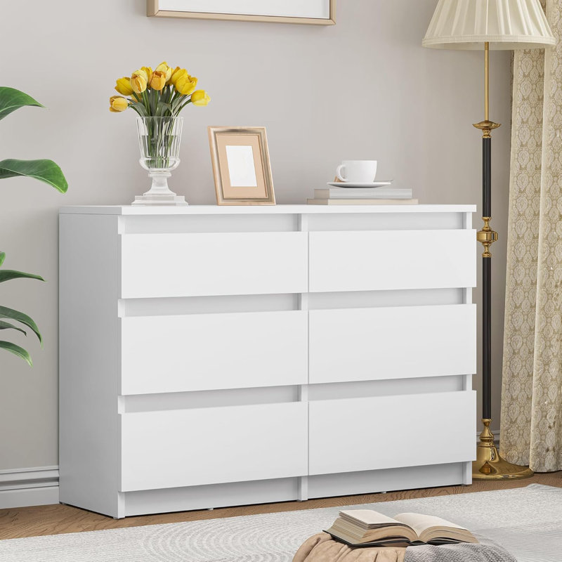 6-Drawer Chest of Drawers, White