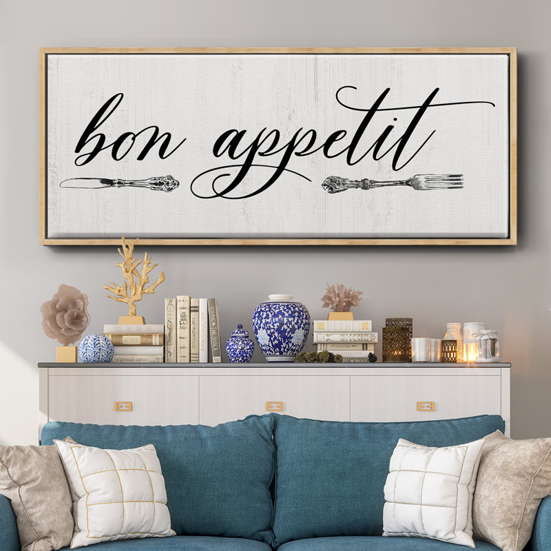Bon appétit - Toile encadrée, H 12 po x l 30 po