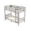 Lit simple / simple avec lit superposé gris - poids de 144,78 lb, 42,93 po Profondeur, capacité de 330 lb, finition en bois pour les lits, structure entièrement amovible, largeur de 76,5 po, matériau-594300328