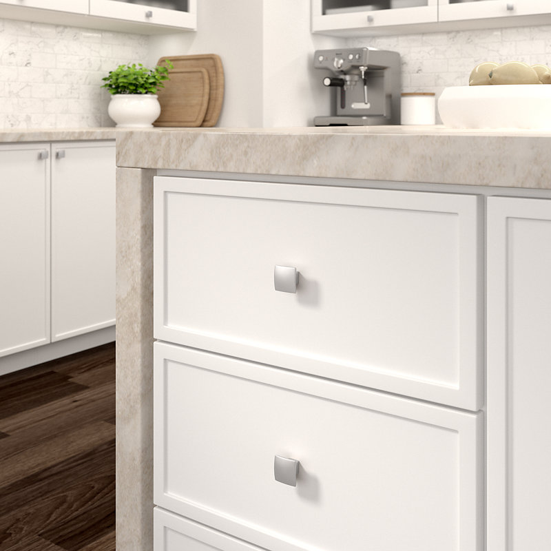 Expression Square Knob, Brushed Nickel