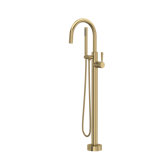Knurled Single Hole Floor Mount Tub Filler Trim