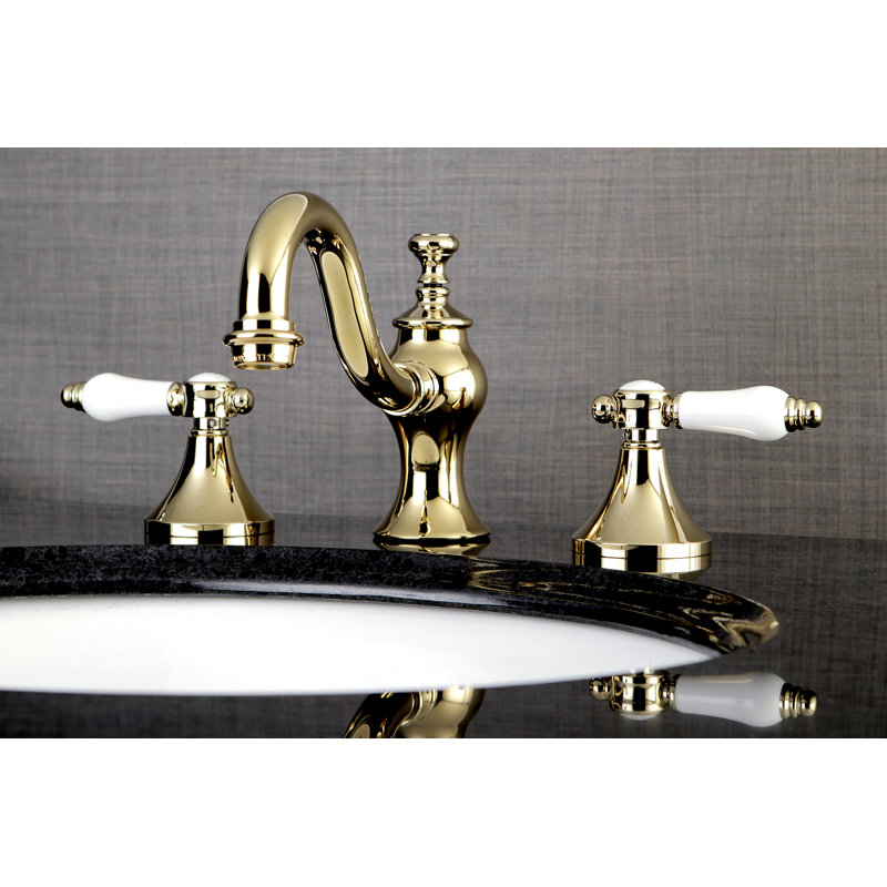 Robinet de salle de bain espacé Kingston, Laiton poli