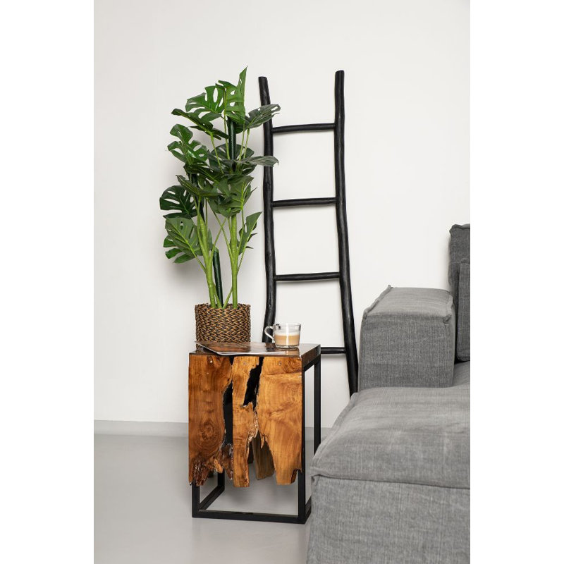Eaubonne 4 - Step Solid Wood Ladder Accessory / Part, Black