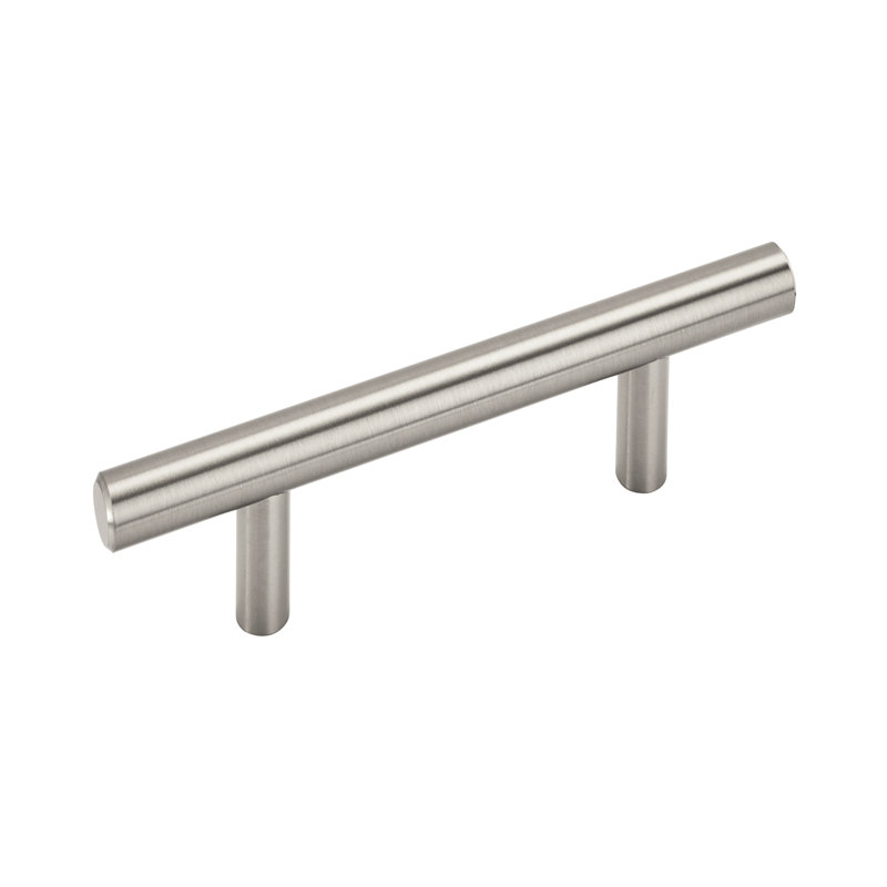 Poignées de barre centre à centre, 3", Nickel satiné, 10