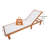Chrishad Outdoor Eucalyptus Wood Chaise Lounge