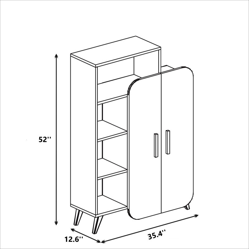 Kerk Geometric Storage Bookcase
