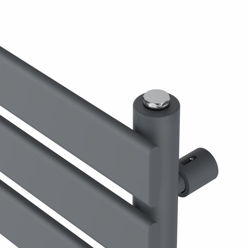 Flat Panel Towel Rail Heated Towel Rails, 120cm H x 45cm W x 6.2cm D, Anthracite