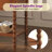 24'' Turned Solid Wood Spindle Nightstand with Drawer&Open Shelf,Brown-535674762-534350924