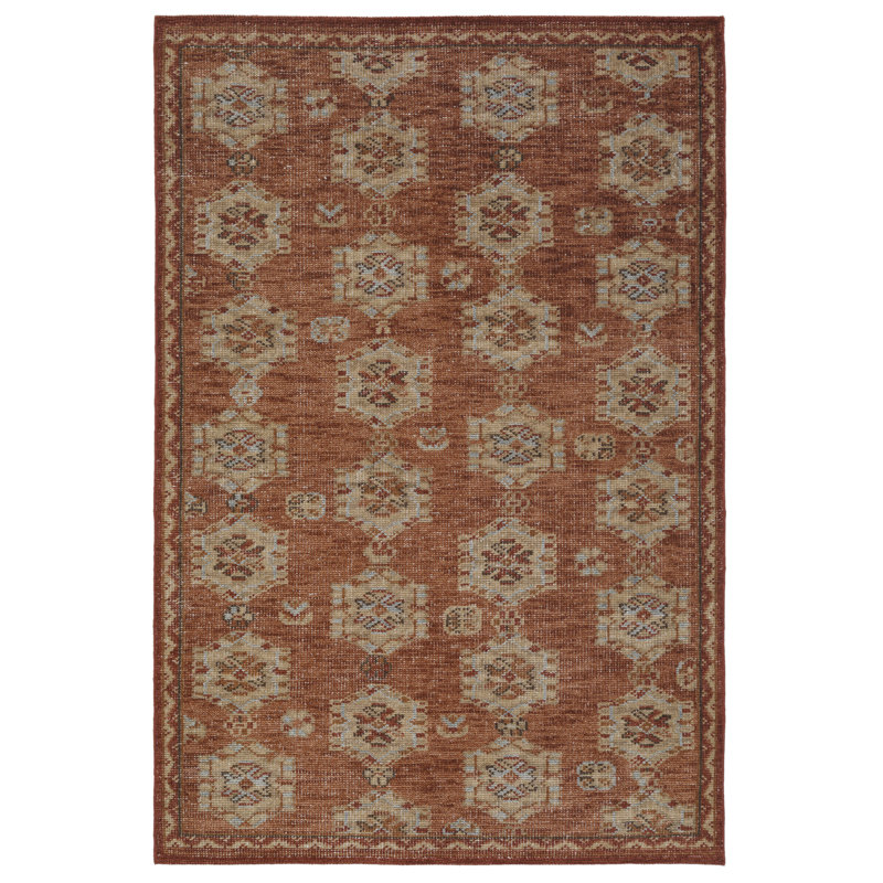 Tapis intérieur en laine noué à la main Maeve Evelyn, Rectangle de 5 pi x 8 pi