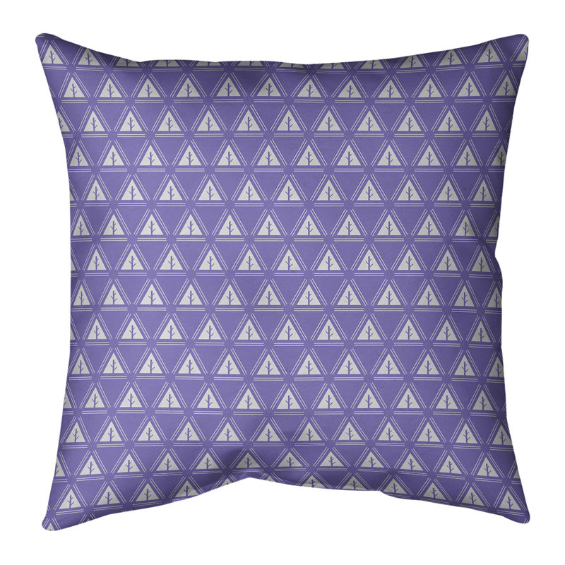 Coussin décoratif à motif d’arbre minimaliste classic Barbra, Bourre en polyester, Deluge Violet, 28 po x 28 po
