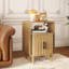 Table de bout cannelée avec rangement, ensemble de 2, petite table de chevet avec porte-1191227899