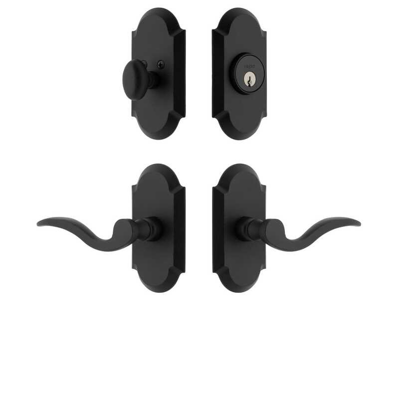 Ageless Iron Vault Short Plate Entry Set with Palisade Lever, Left, 2 3/4"