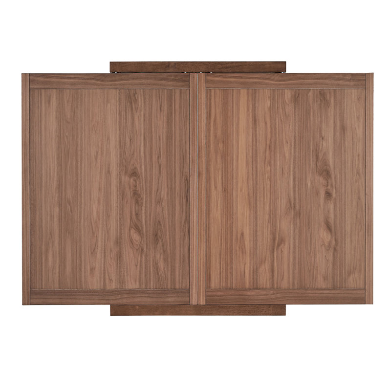 Walnut Finish Dining Table w/ Extension Leaf