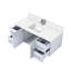 Meuble-lavabo de salle de bain 48 po X P 22 po D, plateau en quartz blanc et ensemble de robinet-117843641