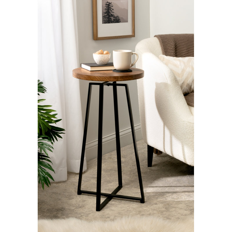Larzelere End Table, Black, Brown