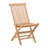 Jarayah Natural Finish Indoor-Outdoor Slatted Teak Folding Chair