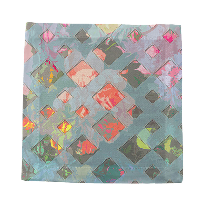 Defosse Trellis Cotton Sateen Cocktail Napkins, Perlbau