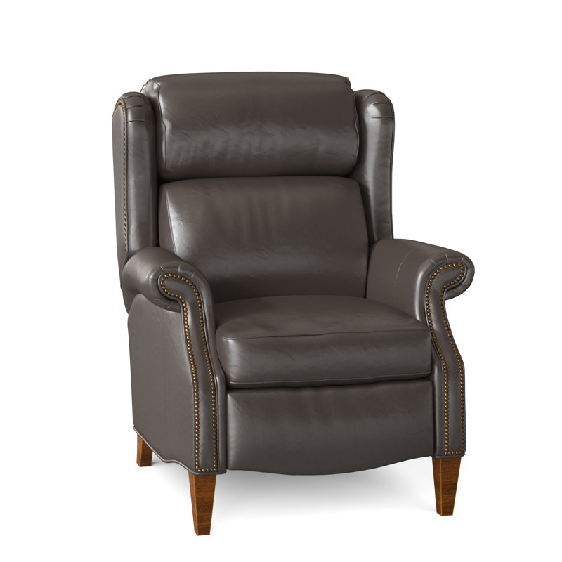 Fauteuil inclinable en similicuir Miller, Naturel français, Nouveaux classiques, Cuir véritable minéral Rio
