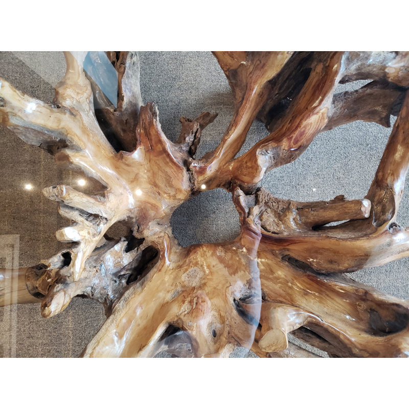 Solid Wood Coffee Table, 19" H x 55" L x 55" H