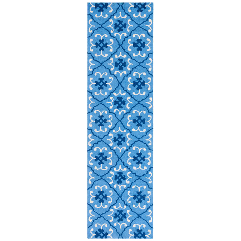 Anacortes Hand Hooked Performance Geometric Rug, Runner 2'3" x 8'
