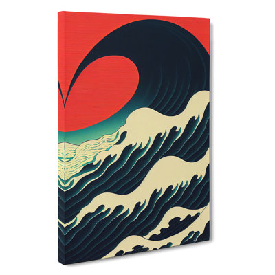 Modern Japanese Wave No.1 - Wrapped Canvas