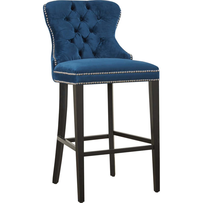 Tabouret de bar 30 po Mejia, Bleu Cambridge