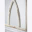 Miroirs muraux rectangulaires en bois avec cadre blanc vieilli