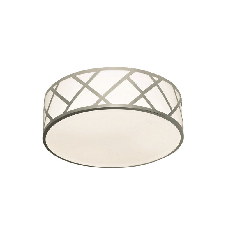 Balduin Acrylic LED Flush Mount, Nickel
