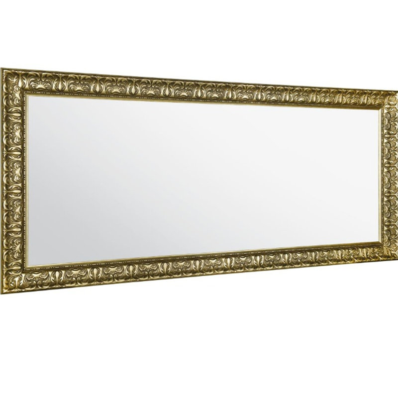 Conti Wood Flat Wall Mirror, Silver 