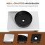 Meuble-lavabo flottant 30 po avec lavabo vasque rond noir mat-1611398764-1611398767