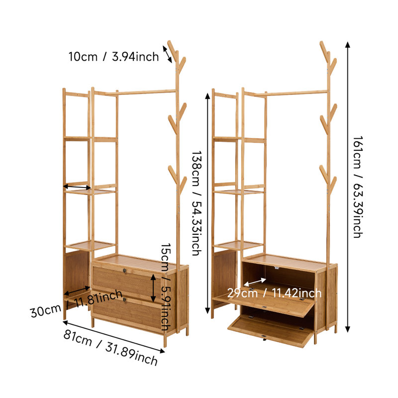81cm Clothing Rack, Natural