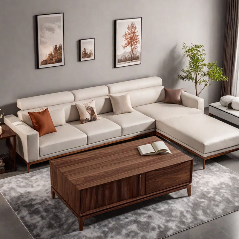 table basse en noyer de style antique