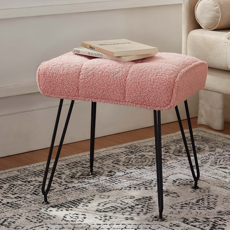 Tabouret de meuble-lavabo 17 po, Rose