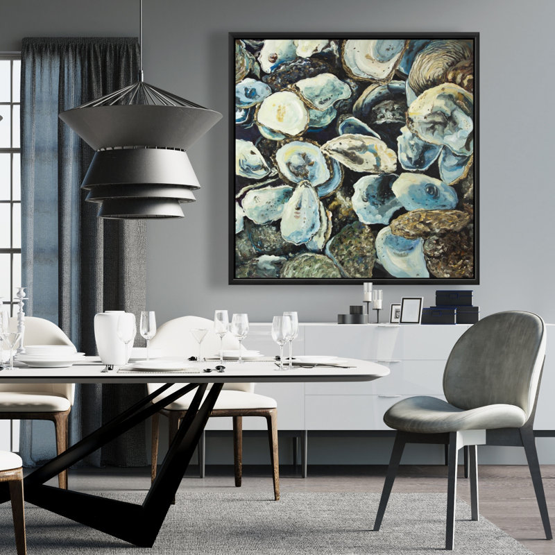 «Oyster Shells» sur toile, H 36 po x l 36 po