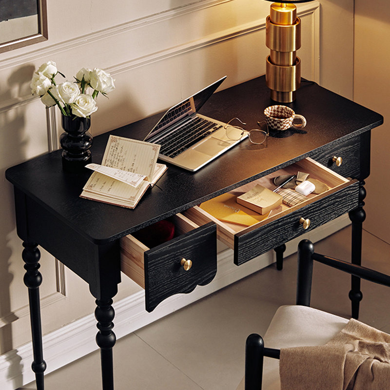 Bureau d'écriture en bois noir exquis