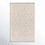 Tapis ivoire en laine tissé à plat à la main Esty-259770532